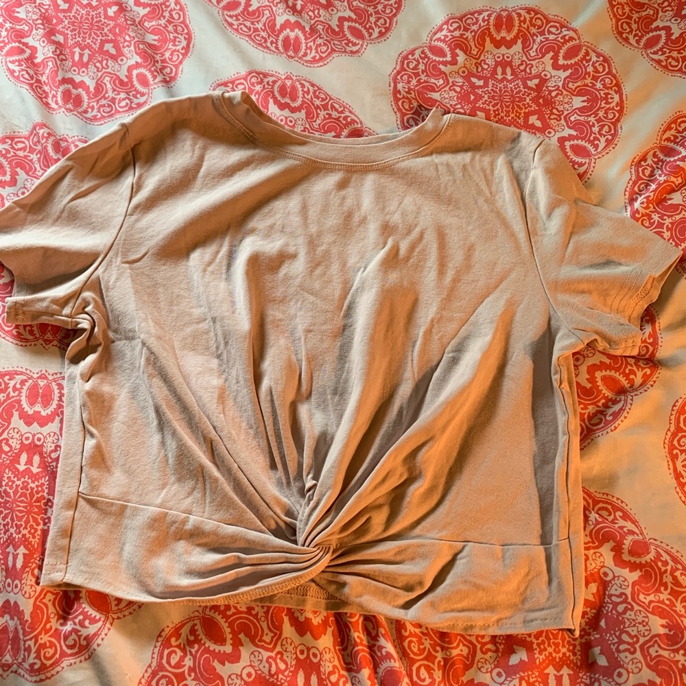 Pink tied shirt